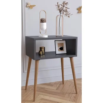 Noční stolek VCM Noční stolek Singol M, antracit 487585