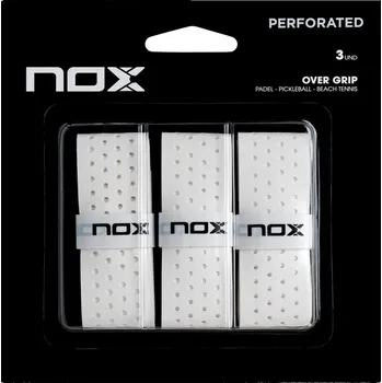 NOX PRO White Micro-perforated Overgrip 3 ks vrchní omotávka