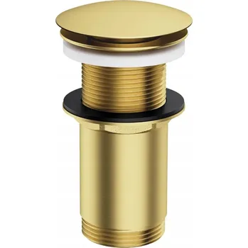 Sifon OMNIRES klik-klak zátka umyvadlová bez přepadu, mosaz kartáčovaná A716BSB