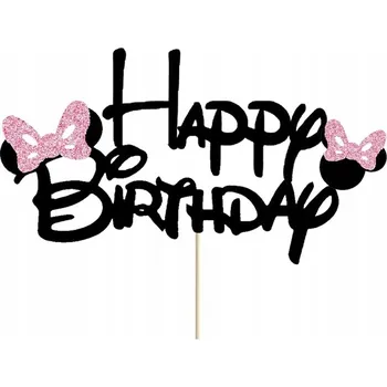 Obraz Dekorace na dort TOPPER Minnie Mouse růžová sběrač