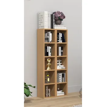 VCM Dřevěný stojan na CD a DVD Megosa S, buk 487251