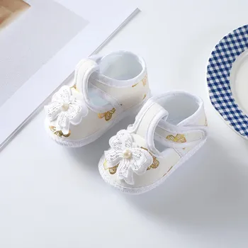 Dívčí tenisky První botičky pro miminka s mašlí a potiskem Velikost: 11, Barva (Varianta): 2