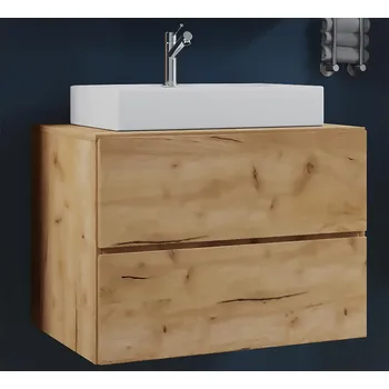 Koupelnový nábytek VCM 2dílná umyvadlová skříňka Lendas S 60 cm, dub medový 486587