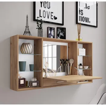 Toaletní stolek VCM Toaletní stolek se zrcadlem Teala, dub medový 487612