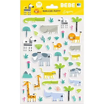 samolepka Nafouklé SAMOLEPKY 50 KS INTERDRUK BB Dětské safari