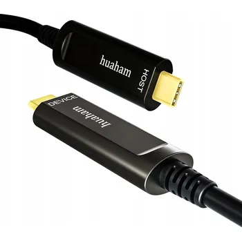 Datový kabel Optický kabel Huaham USB C na USB C USB 3.1, 10 Gb/s, až 15 metrů (50 stop)