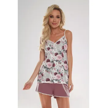 Dámské pyžamo PYŽAMO FINESS STRAP 704 růže XL