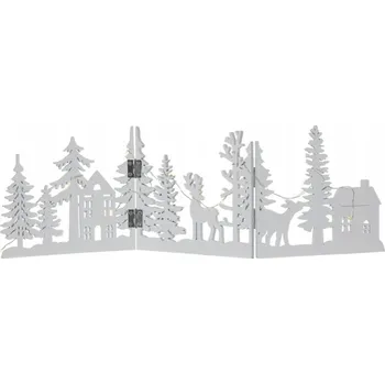 Obraz Vánoční dřevěná scéna s LED osvětlením FAUNA