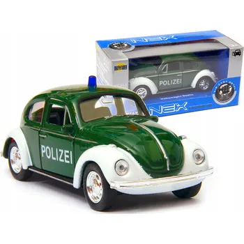 autíčko Kovový model autíčka Volkswagen Beetle 1:34 -39 WELLY Německá policie
