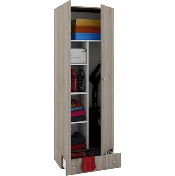 Koupelnový nábytek VCM Úklidová skříňka Vandol II s dvířky včetně zásuvky, dub sonoma 487502