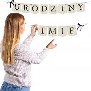 Nápis k NAROZENINÁM girlanda banner DIAMANT béžová LATTE + libovolné JMÉNO