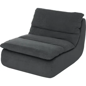 Křeslo HOMCOM pěnové podlahové křeslo, polohovací křeslo, křeslo do obývacího pokoje, ložnice, šedé