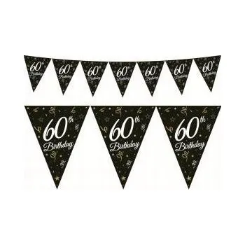 GIRLANDA K 60. NAROZENINÁM vlajky 60th Birthday 270cm