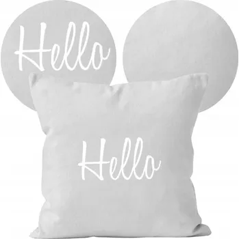 Polštář POVLEČENÍ NA POLŠTÁŘ 40x40 DO KANCELÁŘE, PRACOVNY, OBÝVACÍHO POKOJE HELLO ŠEDÉ DEKORATIVNÍ