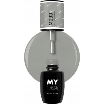 Přípravek na nehty Hybridní lak barevný lak MylaQ Odstíny šedé a stříbrné My Cloudy Mood