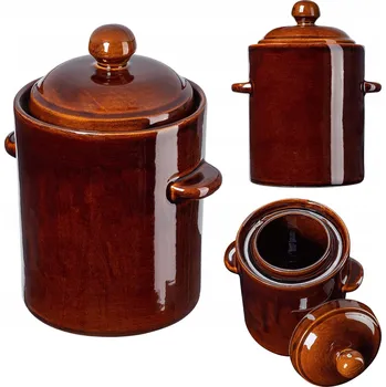 Zelák Sud hrnec k nakládání s límcem 10 l na zelí kameninový na okurky