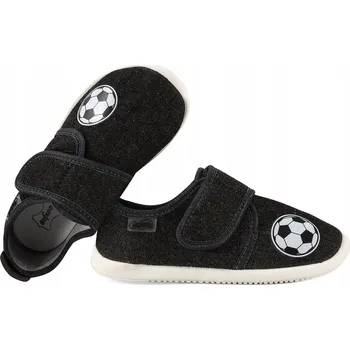 Dívčí bačkory Befado dětské papuče na suchý zip černé velikost 29