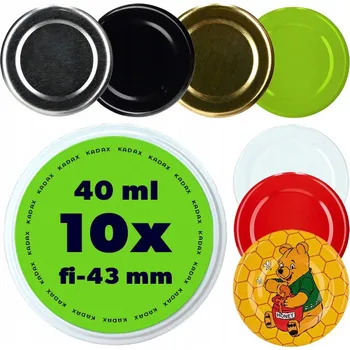 Sklenice ŠROUBOVACÍ VÍČKA NA SKLENICE A LAHVE FI 43 VÍČKA NA SKLENICE LAHVE 10 ks