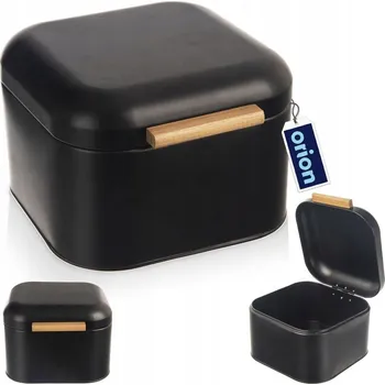 chlebník Chlebník kovový Orion černý obdélníkový jednodílný