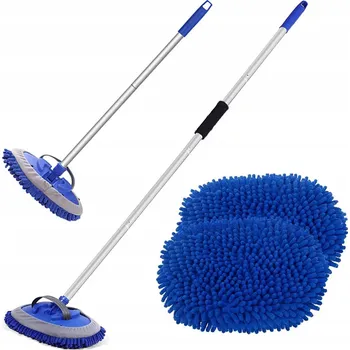 Mycí kartáč na vozidlo 2v1 TELESKOPICKÝ KARTÁČ NA MYTÍ AUTA, DOMU, PANELŮ - MIKROVLÁKNO