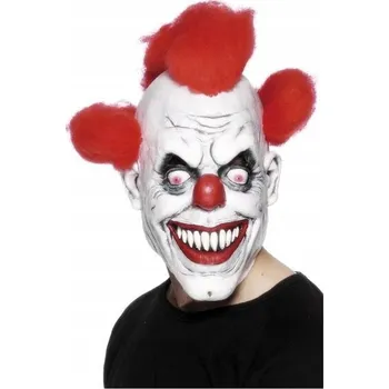 Karnevalová maska Maska na obličej SF26385 latexová klaun bílý