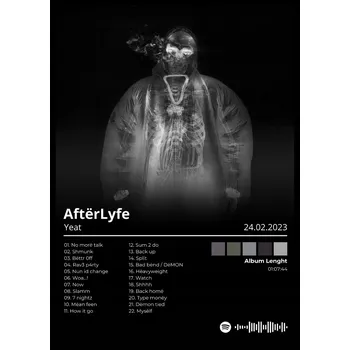 Obraz Plakát YEAT Dárek pro kluka holku dekorace album v rámu A3