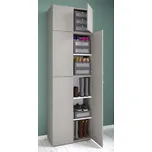 VCM Botník Lona XXL s otočnými dvířky s nástavcem, šedý 486492