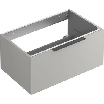 Koupelnový nábytek KLUDI ICOS umyvadlová skříňka, 80x50x35 cm, 1 zásuvka, matná pískově šedá, 50S80O2