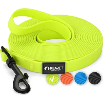 Vodítko pro psa REAVET Stopovačka žlutá (5 m - 15 m) Délka: 5 metrů