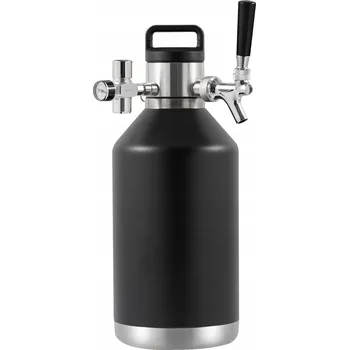 Dávkovač nápoje SucceBuy Dávkovač piva 4L Přenosný nastavitelný kohoutek Z Nerezové Oceli