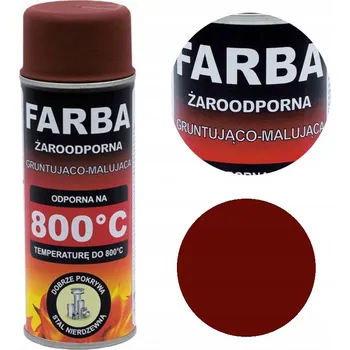 Krbová kamna ŽÁRUVZDORNÁ VE SPREJI BARVA NA GRILOVÁNÍ, KRB, KAMNA 400 ML HANSA ČERVENÁ