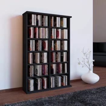 Koupelnový nábytek VCM Skříňka na CD a DVD Ronul, černá 758806