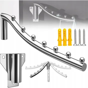 Věšák OBLOUKOVÝ VĚŠÁK 7 KULIČEK 40cm NA ZEĎ DO SKŘÍŇ LOŽNICE KOUPELNY