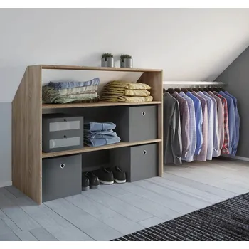 Šatní skříň VCM Podkrovní skříň Dacho s kolejnicí na šaty, sonoma dub 827282