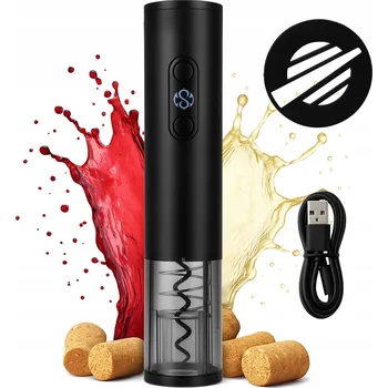 Otvírák Elektryczny OTWIERACZ KORKOCIĄG na víno + ořezávač fólie