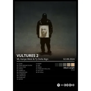 Obraz Plakát Kanye West YE – nápad na dárek pro kluka, holku, bez rámu, A3