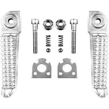 BIKETEC sada zadní stupačky (spolujezdce) s montážní sadou YAMAHA YZF R1 '02-12, YZF R6 '03-11, stříbrné