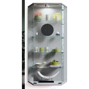 Obývací stěna VCM Nástěnná skříňka Benila L, stříbrná 487288