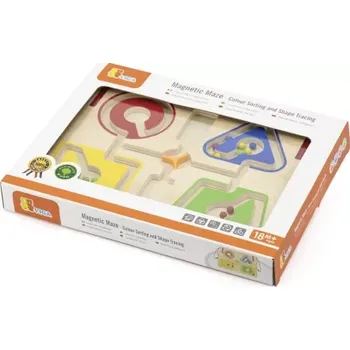 Dřevěná hračka Dřevěné magnetické bludiště pro děti