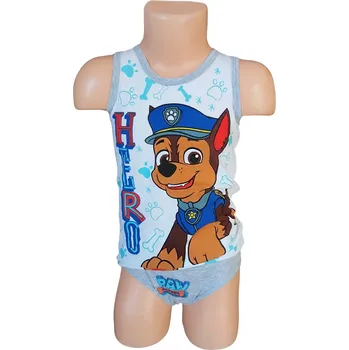 Eplusm Chlapecký set spodní prádlo TLAPKOVÁ PATROLA Chase a nápis hero Barva: Bílošedá, Velikost: 98/104