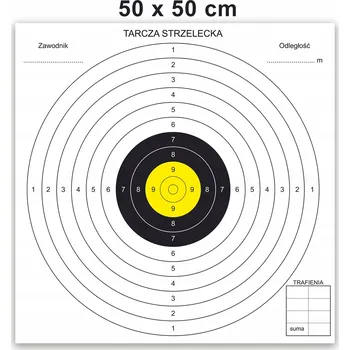 Jednorázové nádobí Střelecký terč Delta papírový 50x50 cm 90 g/m2 50 ks
