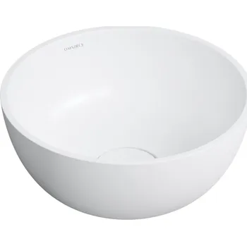 Umyvadlo OMNIRES - SHELL M+ umyvadlo na desku, O35 cm, bílá mat SHELL350UNBM