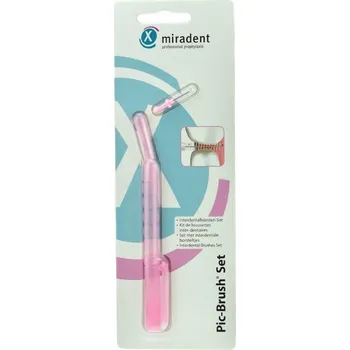 Zubní kartáček MIRADENT PIC-BRUSH SET RŮŽOVÝ Mezizubní KARTÁČEK