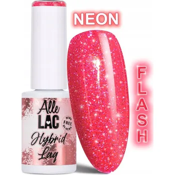 Přípravek na nehty Hybridní lak ALLELAC 6g LED/UV Gel Polish Flash Glitter Pink