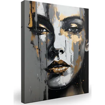 Obraz Moderní obraz Zlatý Elegantní PORTRÉT Ženy Abstrakce 120x160