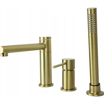 Vodovodní baterie Vanová baterie páková, montáž na okraj vany Corsan Lugo zlatá