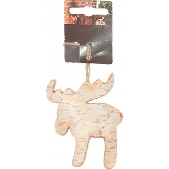 Obraz Ozdoba na vánoční stromeček ve tvaru losa, dřevěná dekorace, 9,5 cm