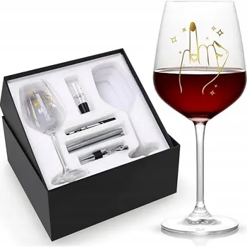 Sklenice Skleničky na víno pro páry, svatební dárek sada, skleničky s otvírákem