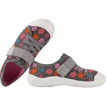 Dívčí bačkory BEFADO 351Y038 Dívčí tenisky, školní přezůvky PAPUČE Bačkory na suchý zip, velikost 34 S