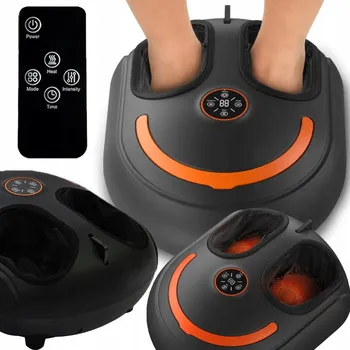 Masážní přístroj Masážní Přístroj na nohy 3D s vyhříváním, masáž akupresura, úleva pro svaly, 40 W + dálkové ovládání